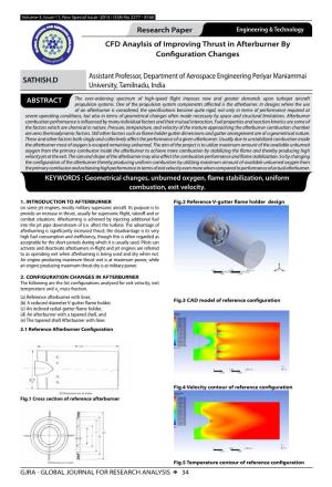 Research Paper CFD Anaylsis of Improving Thrust in Afterburner By