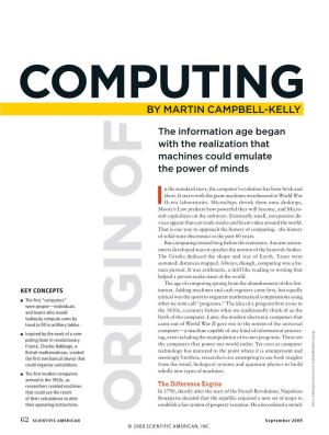 Origin of Computing