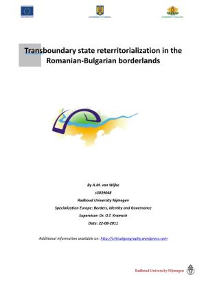 Transboundary State Reterritorialization in the Romanian-Bulgarian Borderlands