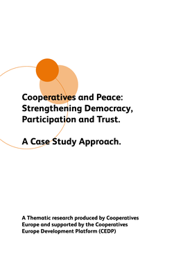 Cooperatives and Peace: Strengthening Democracy, Participation and Trust