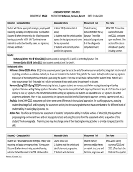 Outcome 3 – Communication CWA Measurable Criteria Measurement Tool Time Frame 1