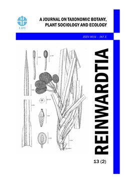 13 (2) a Journal on Taxonomic Botany, Plant Sociology