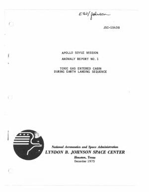 LYNDON B. JOHNSON SPACE CENTER Houlton, Texaj December 1975 JSC-10638
