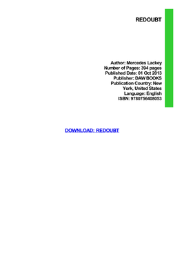 {Download PDF} Redoubt Kindle