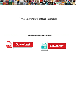 Trine University Football Schedule