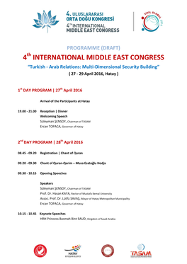 4 International Middle East Congress