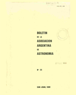 Boletin Asociacion Argentina Astronomia