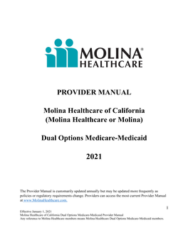 Dual Options Medicare-Medicaid