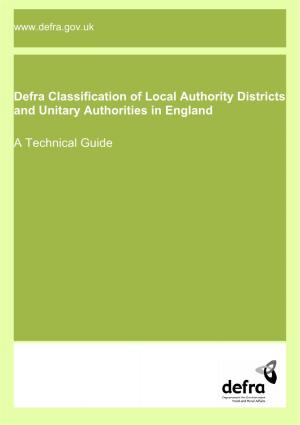 Defra Classification of Local Authority Districts and Unitary Authorities in England
