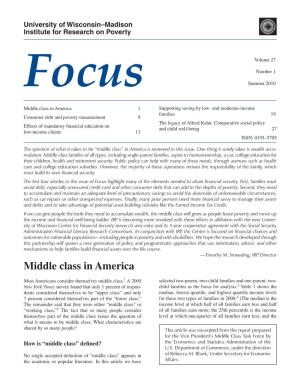 Middle Class in America