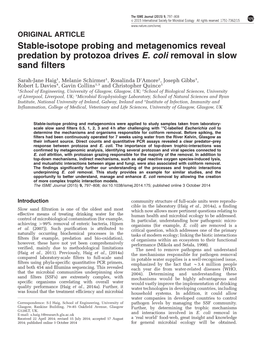 Stable-Isotope Probing and Metagenomics Reveal Predation by Protozoa Drives E