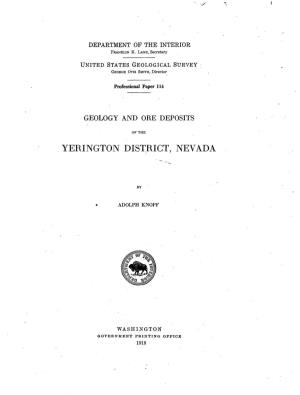 Yerington Dist Rict, Nevada