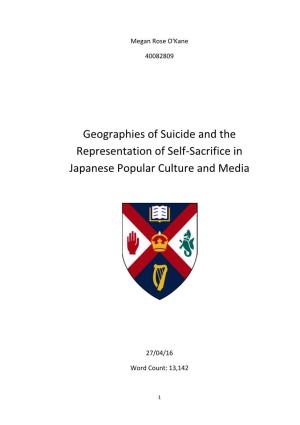 Geographies of Suicide and the Representation of Self-Sacrifice in Japanese Popular Culture and Media