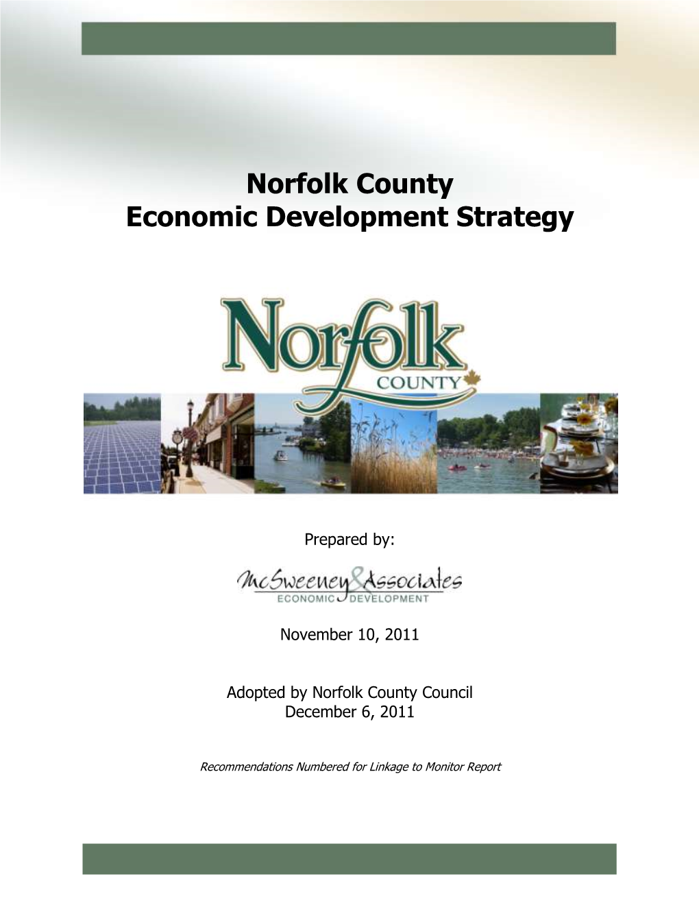 Norfolk County Economic Development Strategy