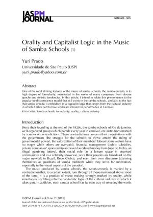 Orality and Capitalist Logic in the Music of Samba Schools (1)