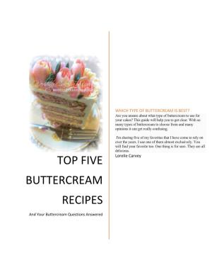 Top Five Buttercream Recipes
