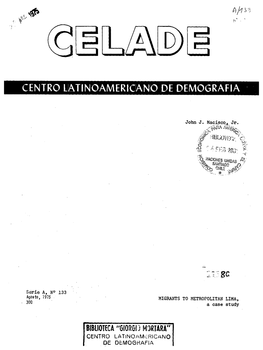 Centro Latinoamericano De Demografia