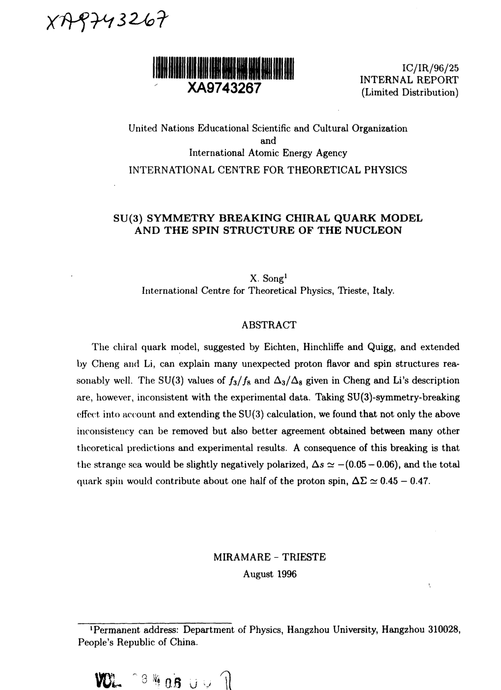 Su(3) Symmetry Breaking Chiral Quark Model and the Spin Structure of the Nucleon