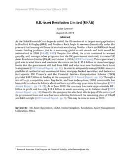 U.K. Asset Resolution Limited (UKAR)