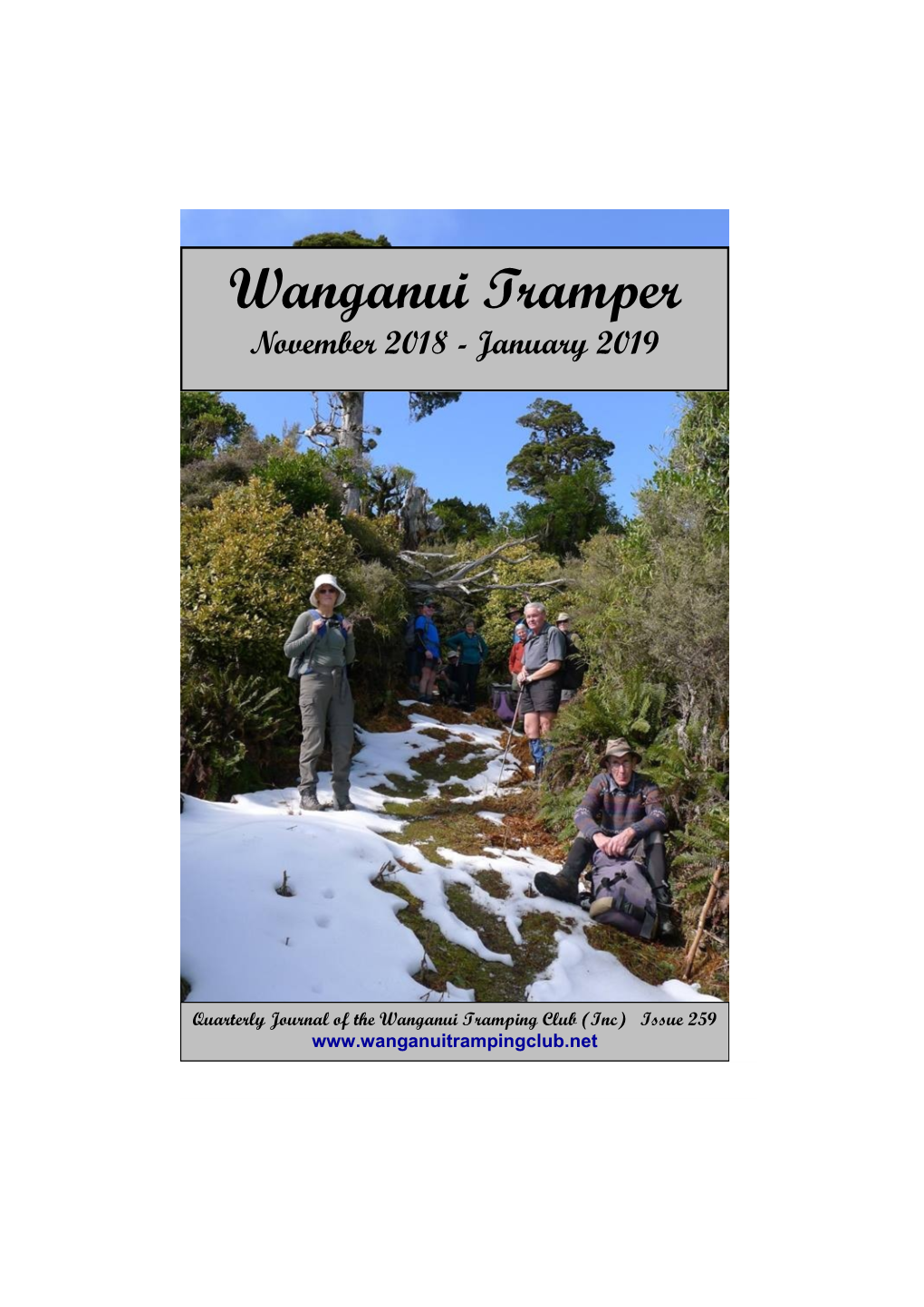 Wanganui Tramper November 2018 - January 2019