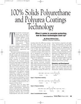 100% Solids Polyurethane and Polyurea Coatings Technology