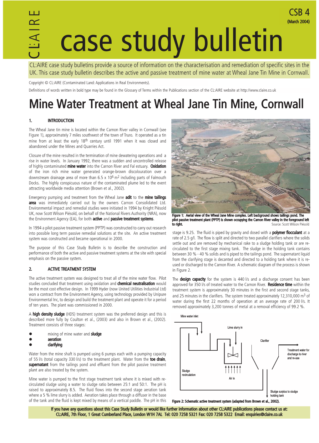 Mine Water Treatment at Wheal Jane Tin Mine, Cornwall