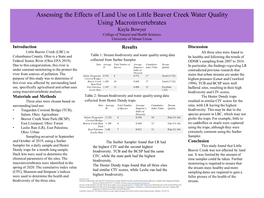 Bowyer Little Beaver Creek Stream Analysis