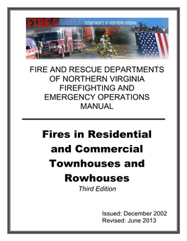 Fires in Residential and Commercial Townhouses and Rowhouses Third Edition
