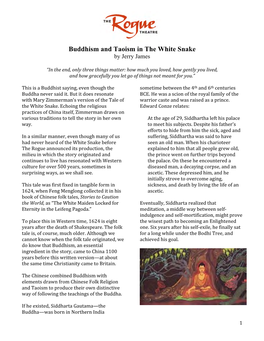Buddhism and Taoism in the White Snake by Jerry James