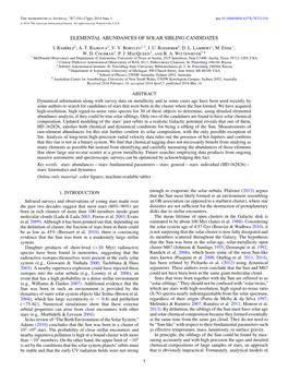 Elemental Abundances of Solar Sibling Candidates