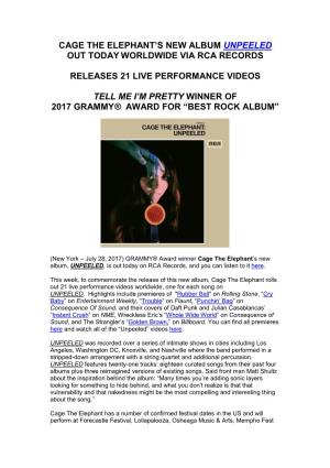 CTE Unpeeled Album Press Release 7.28.17