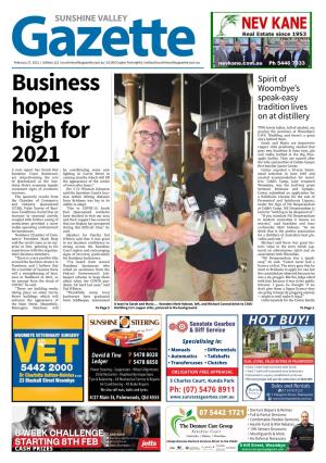 Business Hopes High for 2021