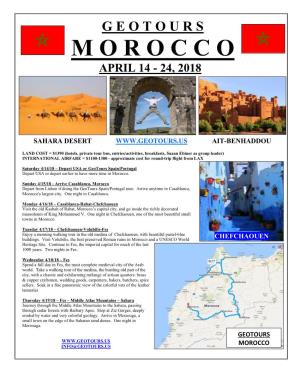 Geotours Morocco Itinerary