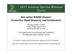 2015 Invasive Species Webinar Series