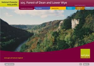 105. Forest of Dean and Lower Wye Area Profile: Supporting Documents
