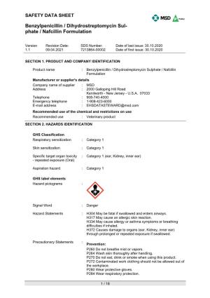 Benzylpenicillin / Dihydrostreptomycin Sul- Phate / Nafcillin Formulation