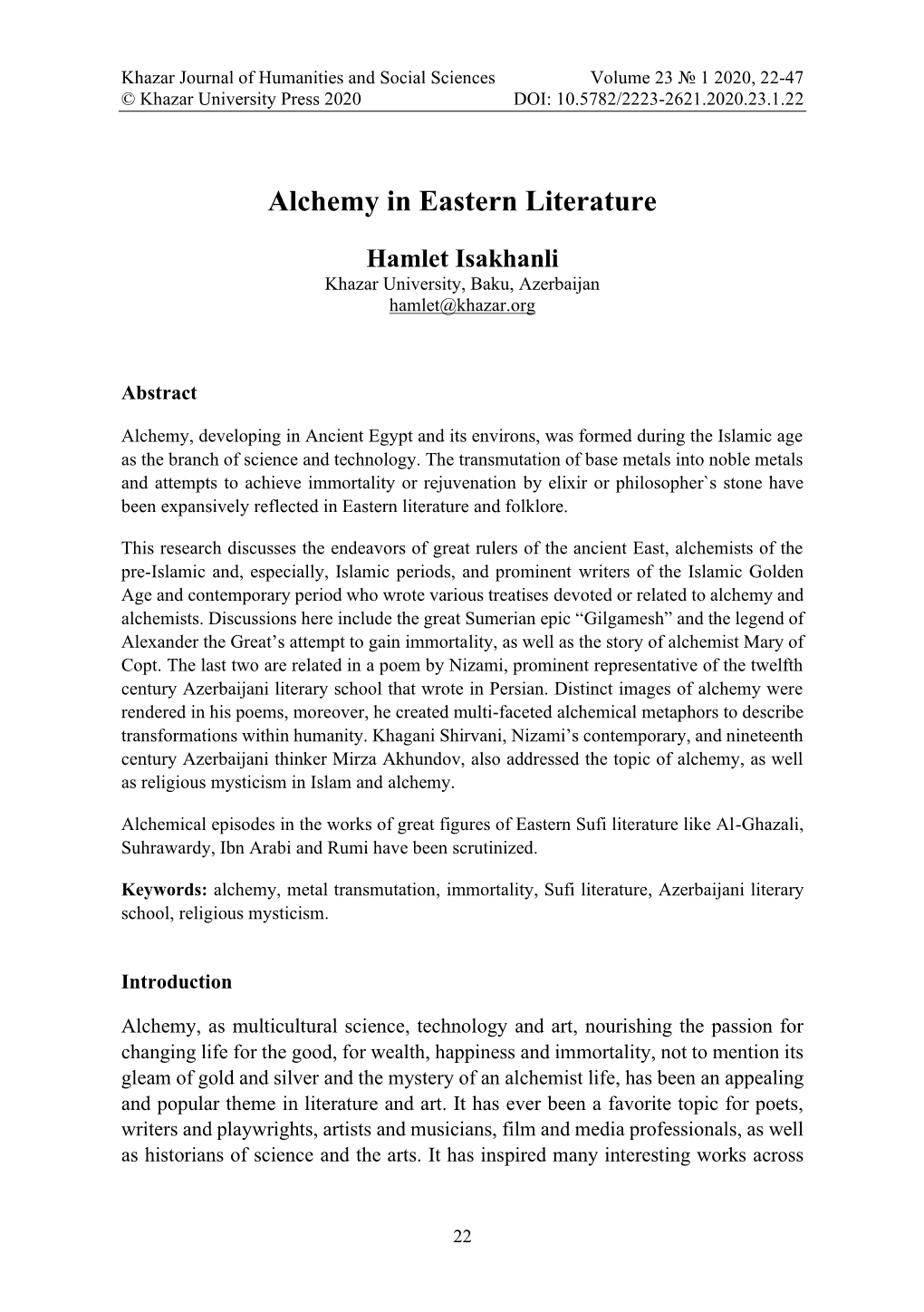 Alchemy in Eastern Literature
