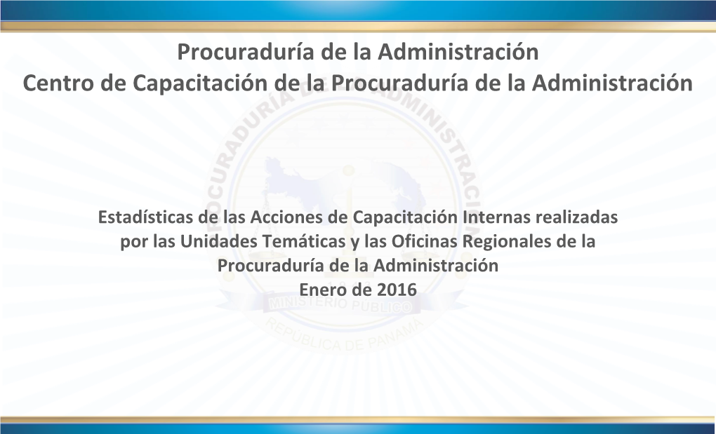 Procuraduría De La Administración Centro De Capacitación De La