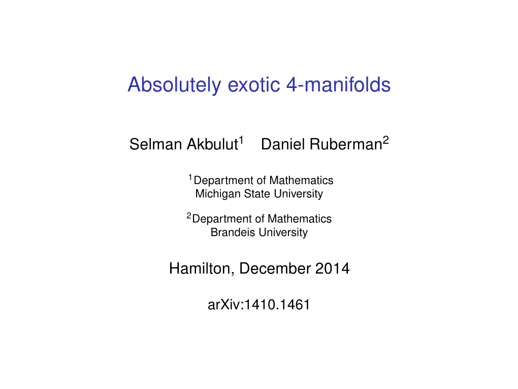 Absolutely Exotic 4-Manifolds