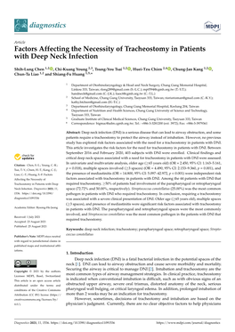 Factors Affecting the Necessity of Tracheostomy in Patients with Deep Neck Infection