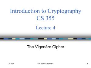 The Vigenère Cipher