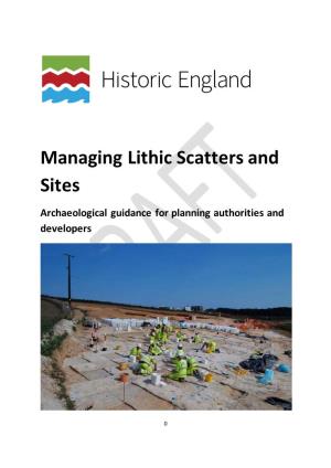 Managing Lithic Scatters and Sites Archaeological Guidance for Planning Authorities and Developers