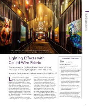 Lighting Effects with Coiled Wire Fabric Educational-Advertisement