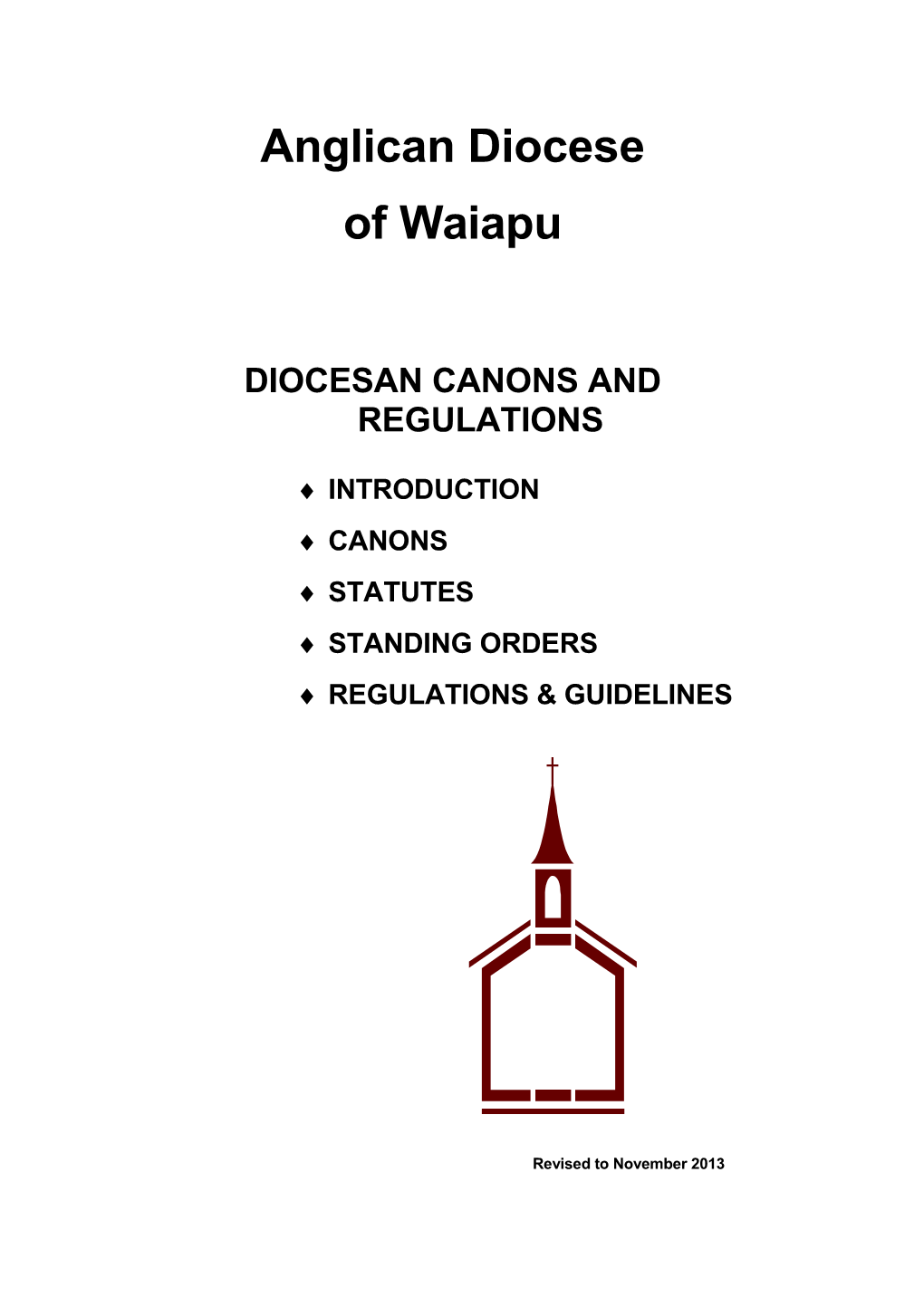 Diocesan Canons and Regulations