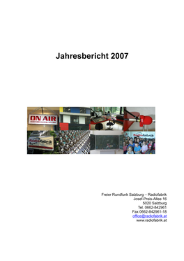 Jahresbericht 2007