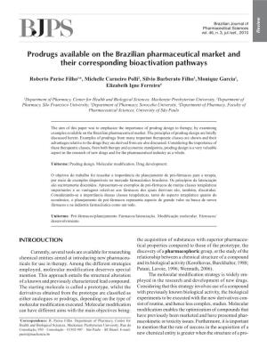 Prodrugs Available on the Brazilian Pharmaceutical Market and Their Corresponding Bioactivation Pathways