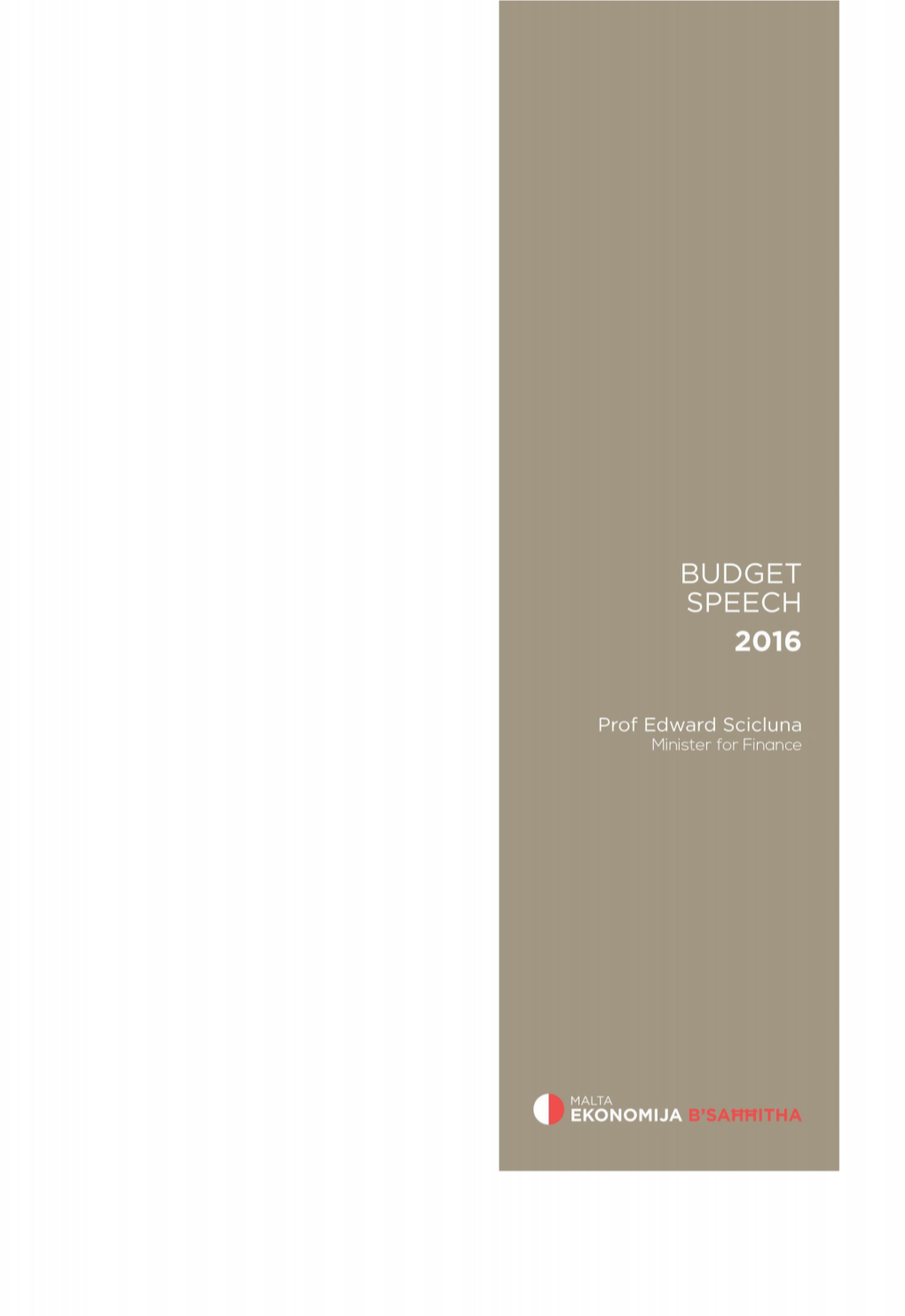 Budget Speech 2016
