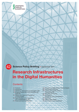 Research Infrastructures in the Digital Humanities
