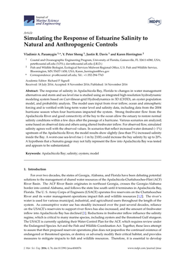Simulating the Response of Estuarine Salinity to Natural and Anthropogenic Controls