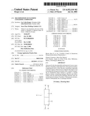 (12) United States Patent (10) Patent No.: US 6,921,519 B2 Draper Et Al